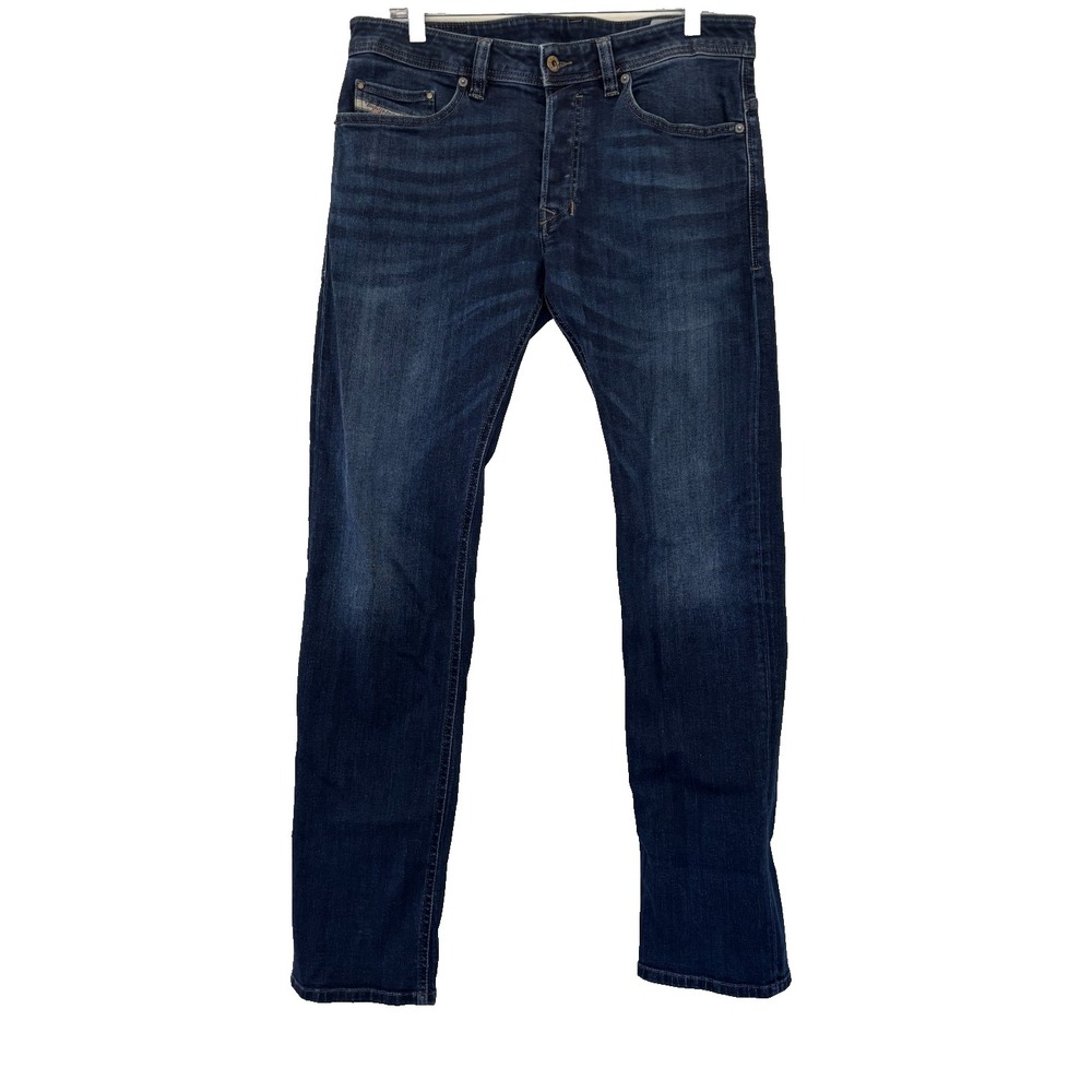Diesel Safado -R Jeans 32x32 Blue Slim Straight Stretch Button Fly Dark wash
